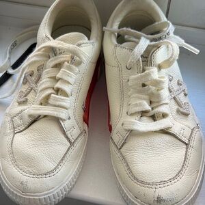 Offwhites - Stylish Kids White and Red Sneakers